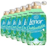 LENOR Outdoor Fabric Softener, 35 washes needed, 490 ml, extra-strong fresh scent, 100% recyclable bottle, 6-bottle pack
